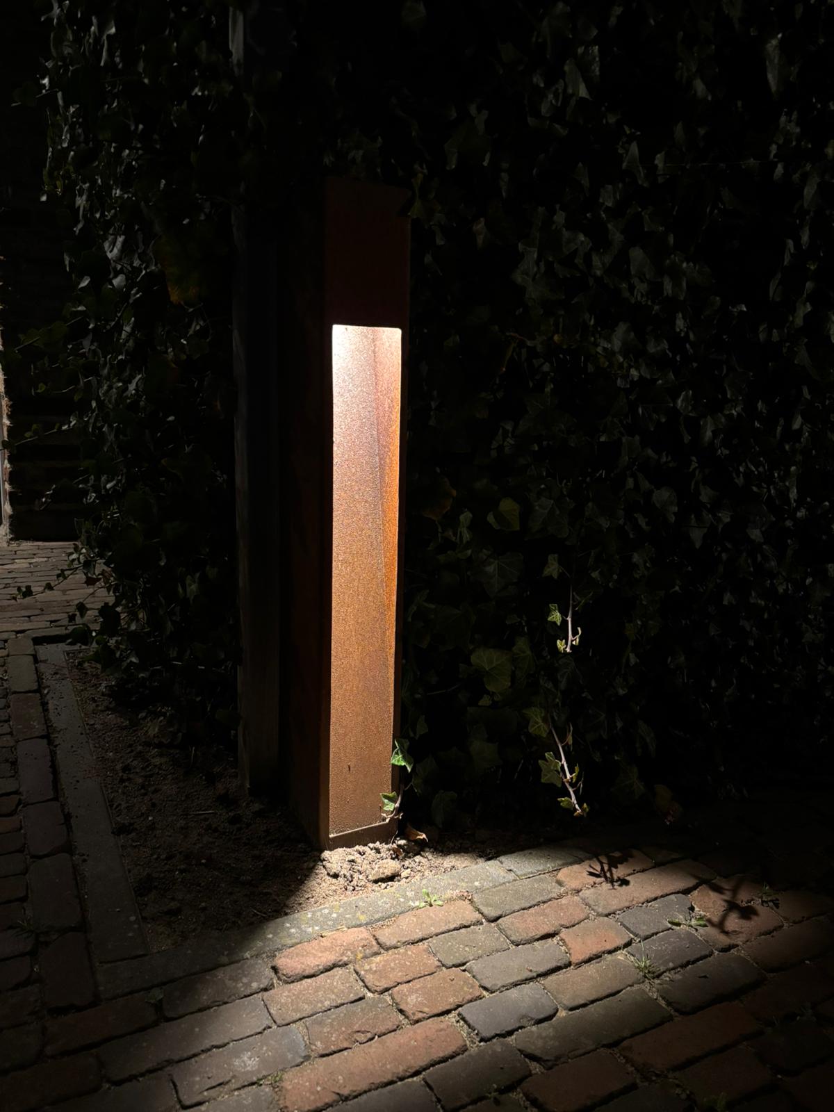 tuinlamp cortenstaal LED buitenverlichting maatwerk