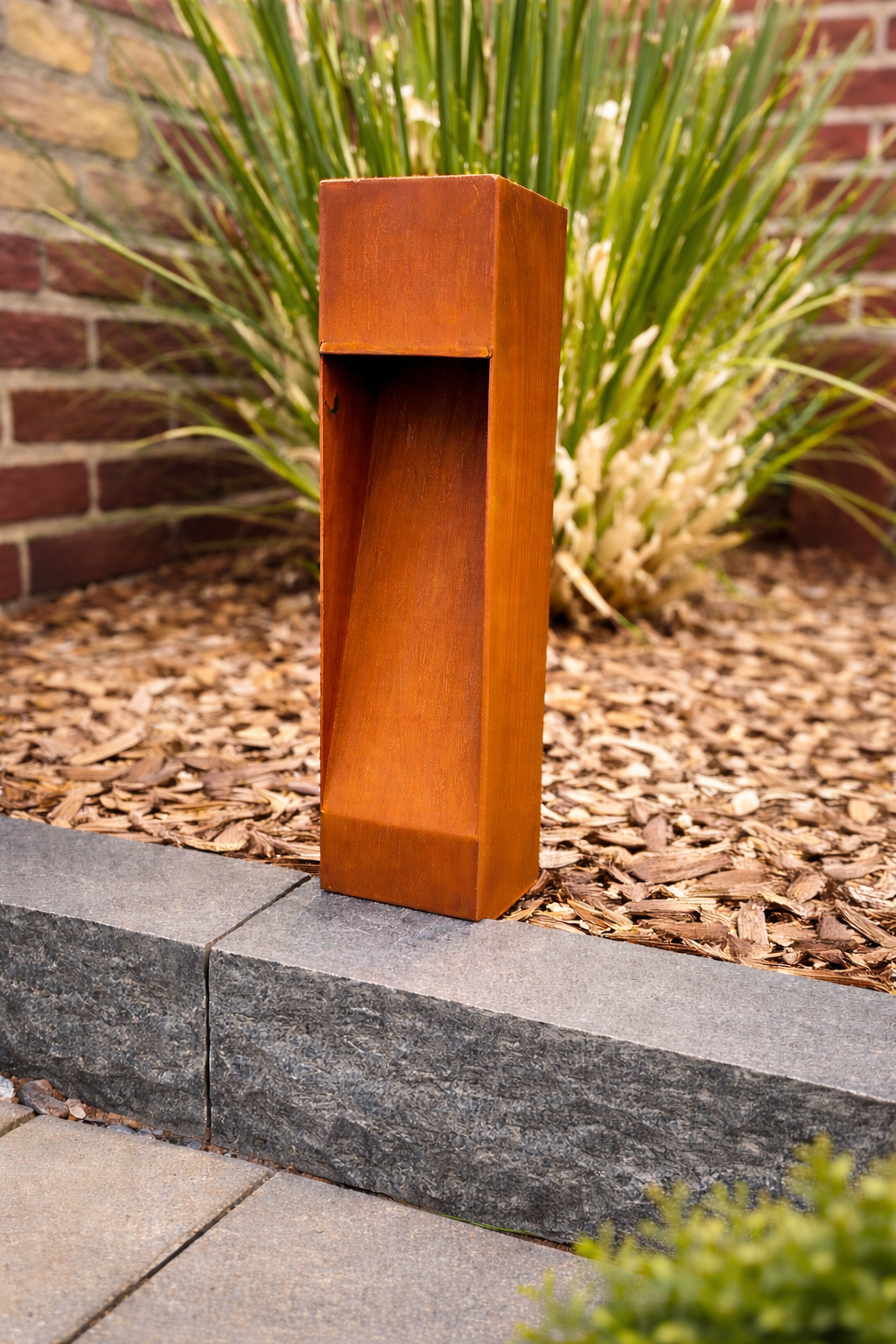 Roestig Cortenstaal tuin lamp - buitenverlichting 45cm