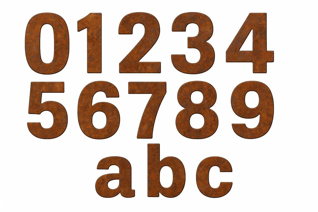 Cortenstaal Huisnummers 40cm XL