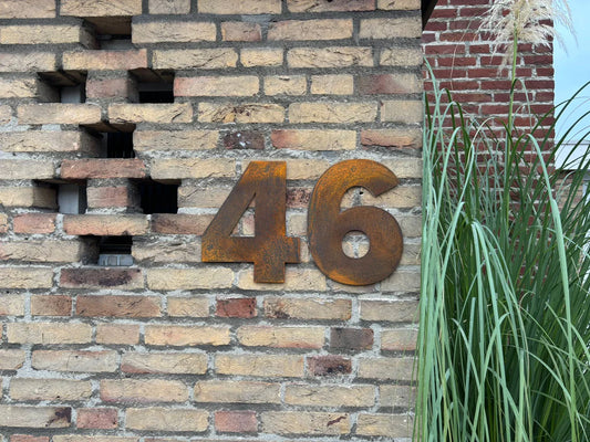 Cortenstaal huisnummers 50cm XXL