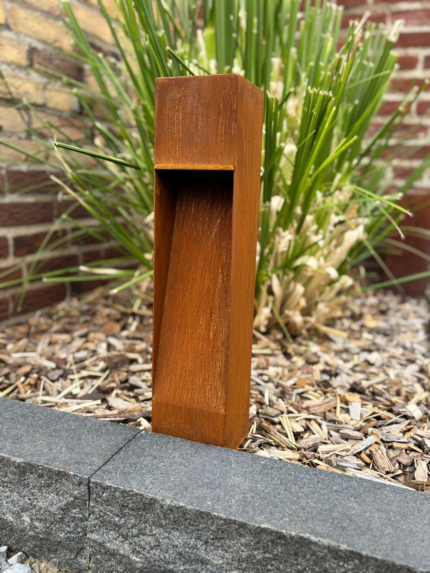 Roestig Cortenstaal tuin lamp - buitenverlichting 45cm