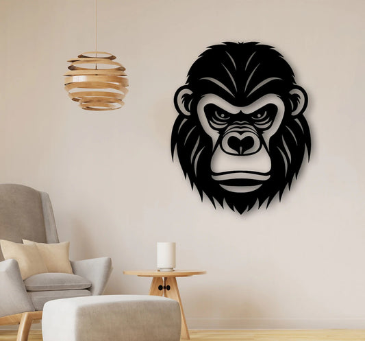 deze gorilla voor aan de muur ter decoratie van staal muur decoratie