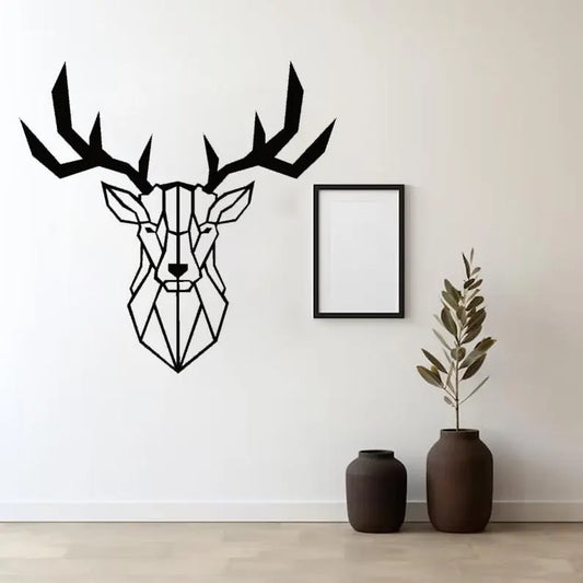hertenhooft wanddecoratie muurdecoratie zwart