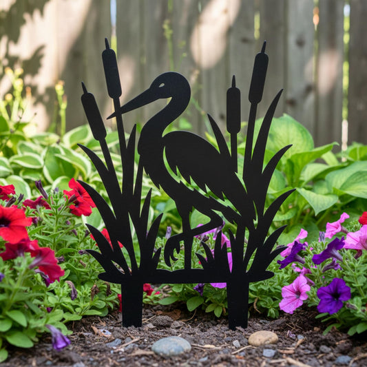 deze reiger van cortanstaal tuindecoratie tuinprikker